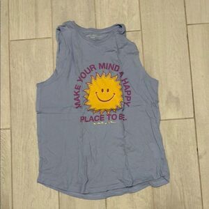 Spiritual gangster blue medium sun tank new